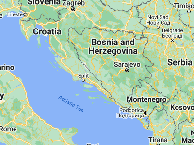 Map showing location of Vidoši (43.77139, 17.02833)