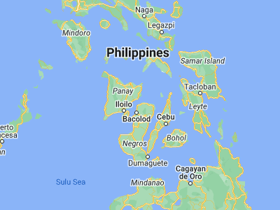 Map showing location of Viejo Daan Banua (10.90354, 123.0597)