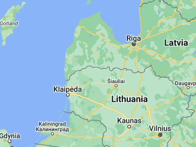 Map showing location of Viekšniai (56.23333, 22.51667)