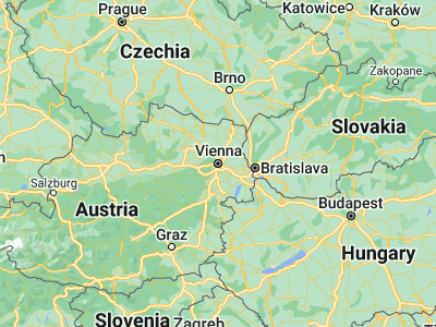 Map showing location of Vienna (48.20849, 16.37208)