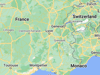 Map showing location of Vienne (45.51667, 4.86667)