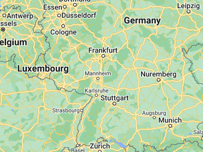 Map showing location of Viernheim (49.54033, 8.5782)