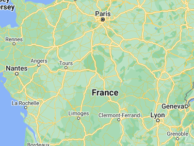 Map showing location of Vierzon (47.21667, 2.08333)
