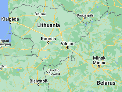 Map showing location of Vievis (54.76667, 24.8)