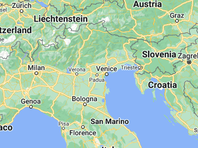 Map showing location of Vigonza (45.4276, 11.95941)