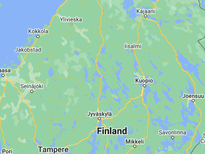 Map showing location of Viitasaari (63.06667, 25.86667)