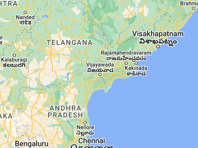Map showing location of Vijayawāda (16.51667, 80.61667)
