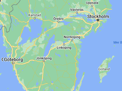 Map showing location of Vikingstad (58.38304, 15.43201)