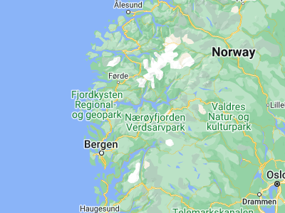 Map showing location of Vikøyri (61.08794, 6.5797)
