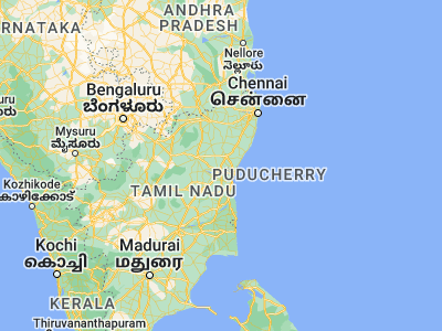 Map showing location of Vikravāndi (12.03333, 79.55)