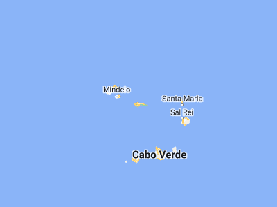 Map showing location of Vila da Ribeira Brava (16.61667, -24.3)