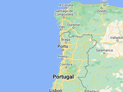 Map showing location of Vila do Conde (41.35481, -8.7434)