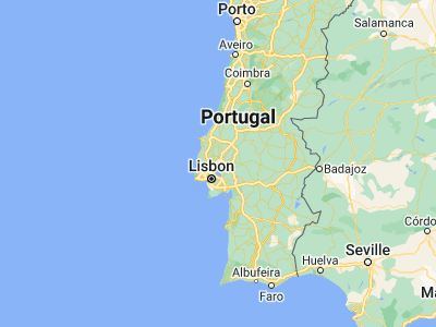 Map showing location of Vila Franca de Xira (38.95525, -8.98966)