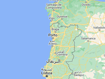 Map showing location of Vila Nova da Telha (41.0717, -8.64146)