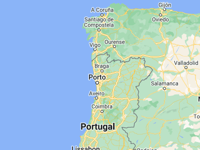 Map showing location of Vila Nova de Famalicão (41.40797, -8.51978)