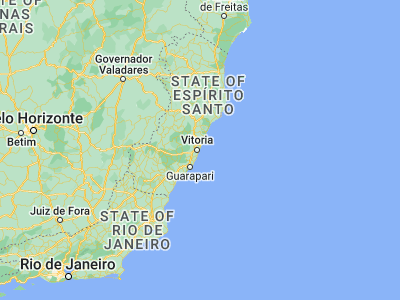 Map showing location of Vila Velha (-20.32972, -40.2925)