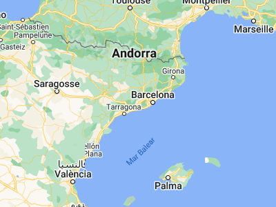 Map showing location of Vilafranca del Penedès (41.35, 1.7)