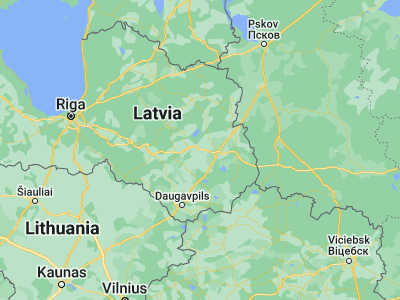 Map showing location of Viļāni (56.55253, 26.92449)