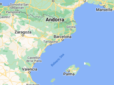 Map showing location of Vilanova i la Geltrú (41.22392, 1.72511)