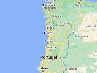 Map showing location of Vilar de Andorinho (41.10751, -8.59632)