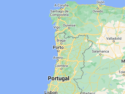 Map showing location of Vilarinho (41.35955, -8.33123)