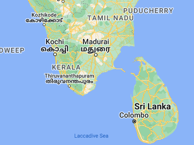 Map showing location of Vilattikulam (9.13227, 78.16635)