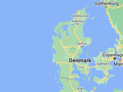 Map showing location of Vildbjerg (56.2, 8.76667)