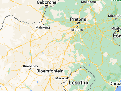 Map showing location of Viljoenskroon (-27.20841, 26.94855)