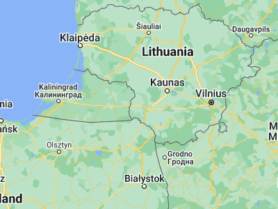 Map showing location of Vilkaviškis (54.65167, 23.03222)