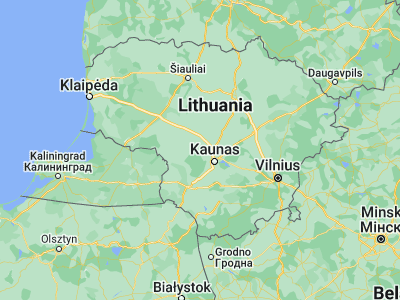 Map showing location of Vilkija (55.05, 23.58333)
