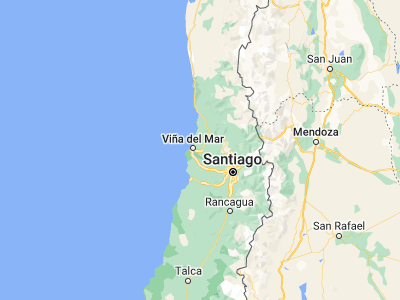 Map showing location of Villa Alemana (-33.04222, -71.37333)