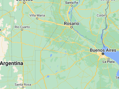 Map showing location of Villa Cañás (-34.00565, -61.60757)