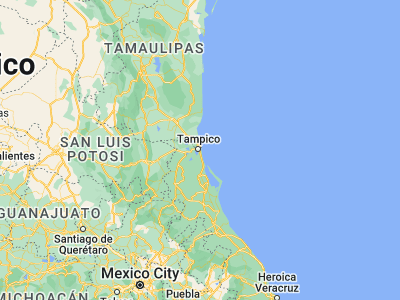 Map showing location of Villa Cuauhtémoc (22.18333, -97.83333)