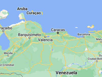 Map showing location of Villa de Cura (10.03863, -67.48938)