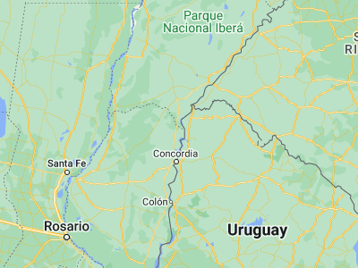 Map showing location of Villa del Rosario (-30.79567, -57.91257)