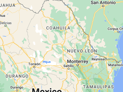 Map showing location of Villa Frontera (26.92821, -101.45213)