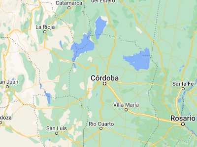 Map showing location of Villa Giardino (-31.03333, -64.48333)