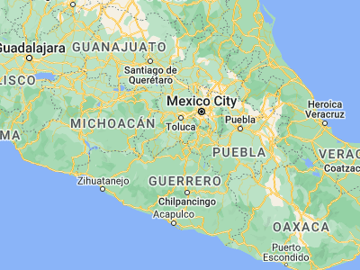 Map showing location of Villa Guerrero (18.86667, -99.65)