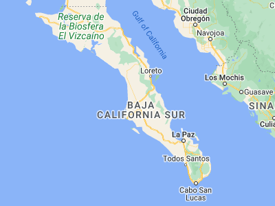 Map showing location of Villa Insurgentes (25.26029, -111.77685)