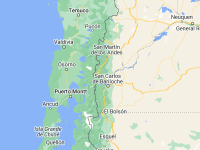 Map showing location of Villa La Angostura (-40.76173, -71.64631)