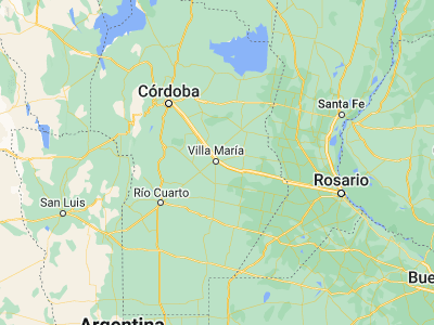 Map showing location of Villa María (-32.40751, -63.24016)