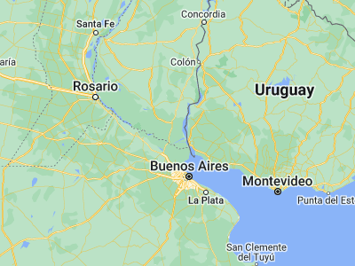 Map showing location of Villa Paranacito (-33.72208, -58.65798)