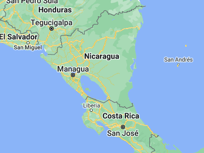 Map showing location of Villa Sandino (12.0483, -84.99362)