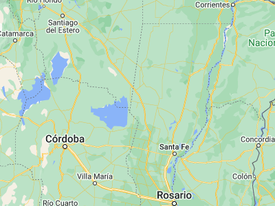 Map showing location of Villa Trinidad (-30.21329, -61.87597)