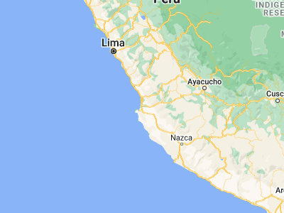 Map showing location of Villa Tupac Amaru (-13.7, -76.15)