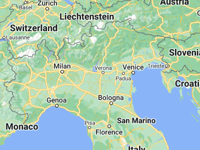 Map showing location of Villafranca di Verona (45.35238, 10.84019)