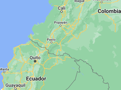 Map showing location of Villagarzón (1.0375, -76.62667)
