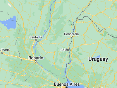 Map showing location of Villaguay (-31.8653, -59.02689)