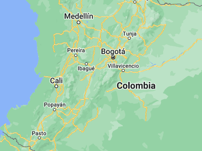 Map showing location of Villarrica (3.93502, -74.60036)