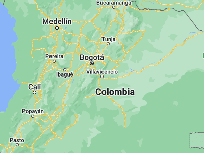Map showing location of Villavicencio (4.142, -73.62664)